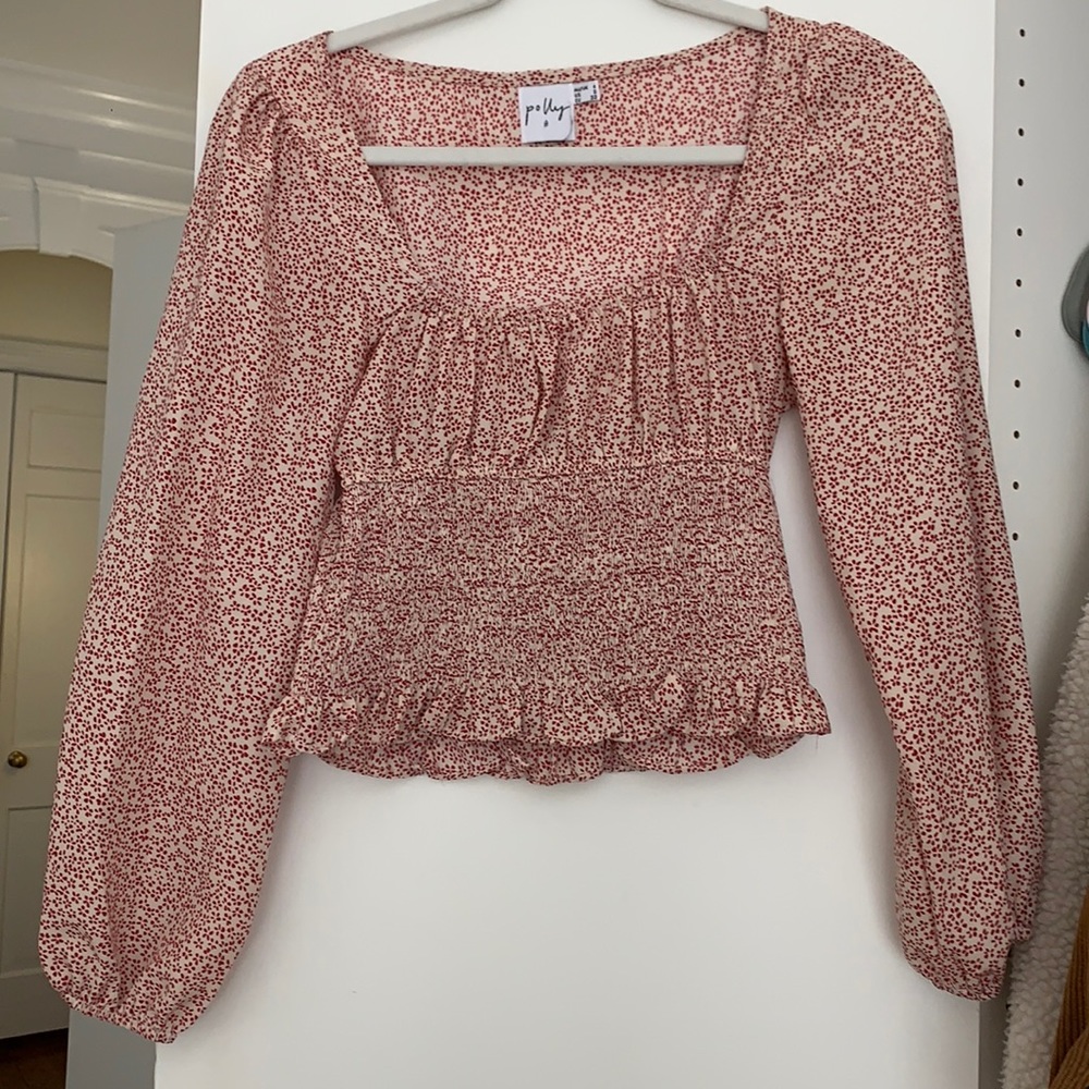 Princess Polly pink floral blouse